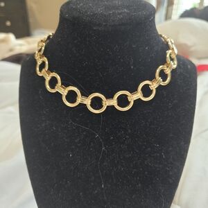 Elegant Gold Chain Link Necklace. 14"